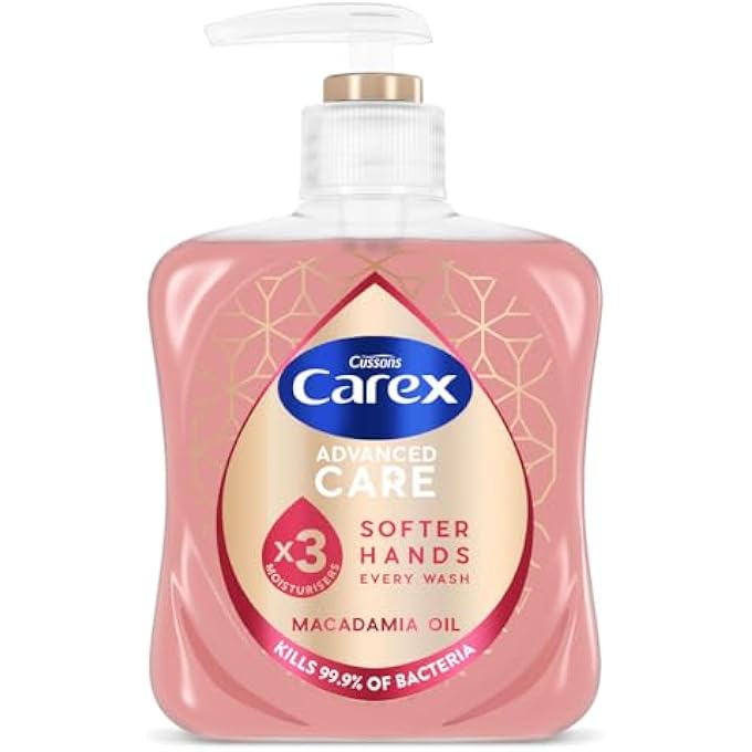 careX ADVANCED CARE MACADAMIA OIL ANTIBACTERIAL HAND WASH, LIQUID HAND SOAP WITH VANILLA FOR SOFT HANDS, 3 X MORE MOISTURISERS, BULK BUY, PACK OF 6 X 250 ML - Image 2